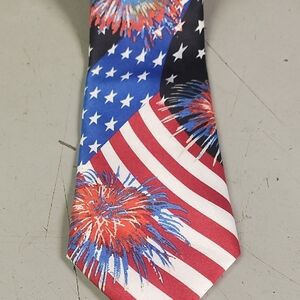 Patriotic Fireworks Tie
